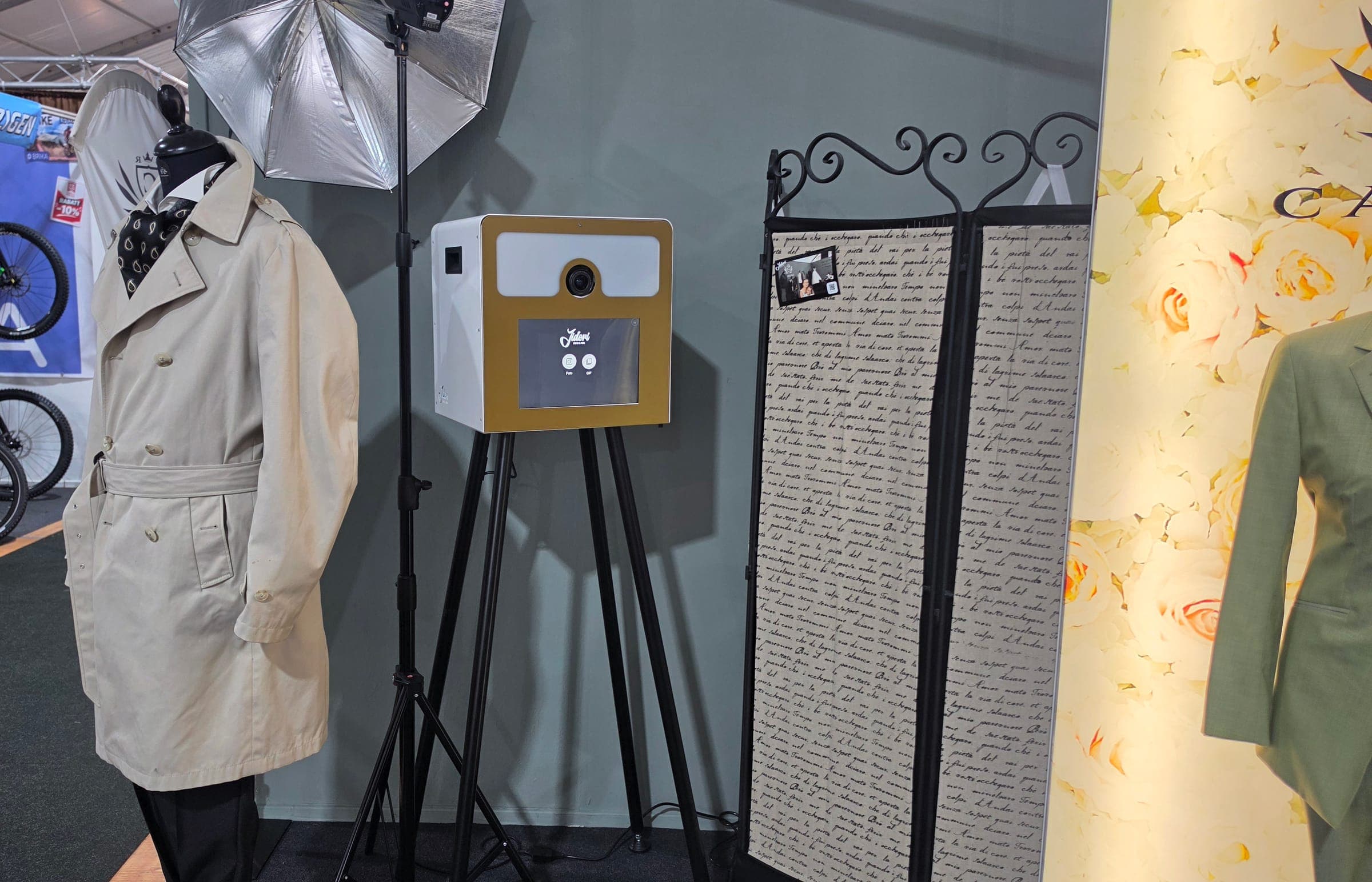 Fotobox «Pearl» mit Fotolicht am Messestand von Caruso an der HESO in Solothurn